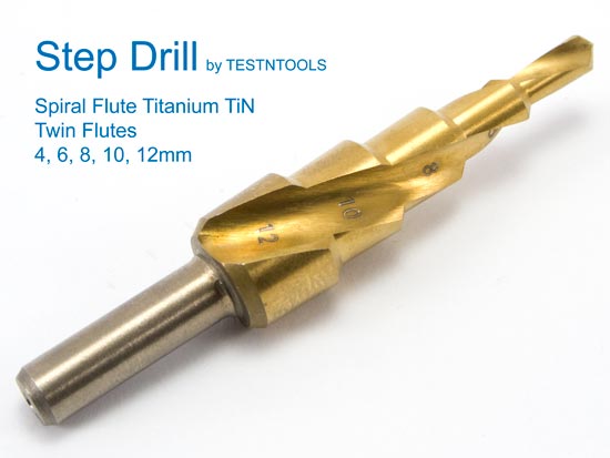 Accessories :: Drilling :: Step drill :: Desic Step Drill Spiral Flute 4-12mm