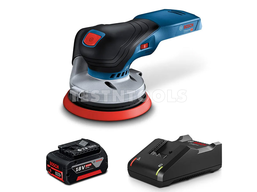 Power Tools Sander Bosch 18V Brushless Random Orbital Sander Kit GEX18V 125 GBA GAL