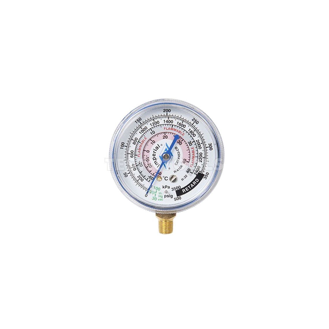 HVAC Imperial Low Side Gauge For R32 R410a Blue IMP453CB