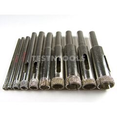 DESIC DIAMOND COATED HOLE SAWS 10 PIECES 3-12MM