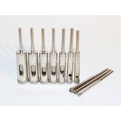 DESIC DIAMOND COATED HOLE SAWS FOR DREMEL 10 PIECES 3-12MM