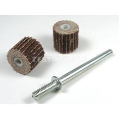 DESIC FLAPWHEEL 10MM 320 GRIT 2 PIECES AND MANDREL