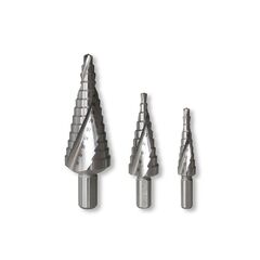 TUSK HSS STEP DRILL BITS SET 12MM - 30MM 3 PIECE STRAIGHT SHANK HSD3S