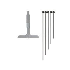 MITUTOYO DEPTH MICROMETER 0-150MM 63MM 6 RODS 129-112