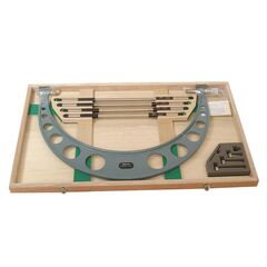 MITUTOYO OUTSIDE MICROMETER 300-400MM 0.01MM WITH 4 INTERCHANGEABLE ANVILS 104-142A