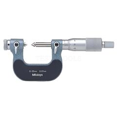 MITUTOYO SCREW THREAD MICROMETER 0-25MM 0.01MM WITH INTERCHANGEABLE TIPS 126-125