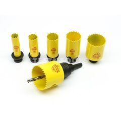 STARRETT ELECTRICIANS ULTI-MATE RAPID RELEASE BI-METAL HOLESAW KIT FAST CUT 6 PIECE 16-51MM