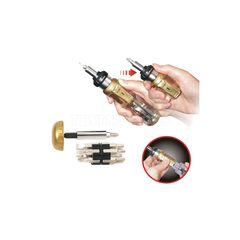 AMPRO RATCHETING SCREWDRIVER 2-IN-1 15PC SCRR-T19423