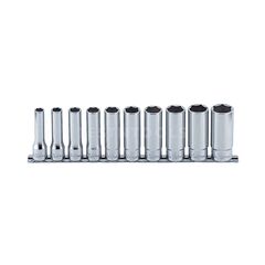 KOKEN DEEP SOCKET SET ON RAIL 1/2" DRIVE 3/8" - 15/16" 6PT 10 PIECE RS4300A/10