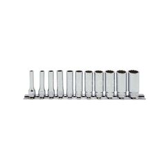 KOKEN DEEP SOCKET SET ON RAIL 3/8" DRIVE 1/4" - 3/4" 12PT 9 PIECE RS3305A/9