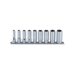 KOKEN DEEP SOCKET SET ON RAIL 3/8" DRIVE 1/4" - 3/4" 6PT 9 PIECE RS3300A/9