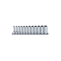 KOKEN DEEP SOCKET SET ON RAIL 3/8" DRIVE 8MM - 19MM 6PT 12 PIECE RS3300M/12
