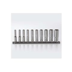 KOKEN DEEP SOCKET SET ON RAIL AEROSPACE 1/4" DRIVE 3/16" - 9/16" 12PT 10 PIECES RSAS2305A/10