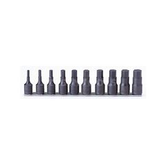 KOKEN HEX BIT SOCKET SET ON RAIL 1/2" DRIVE 4MM - 19MM 10 PIECE RS4012M/10