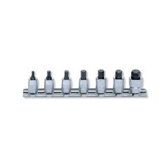 KOKEN HEX BIT SOCKET SET ON RAIL 1/4" DRIVE 3MM - 10MM 7 PIECE RS2010M/7