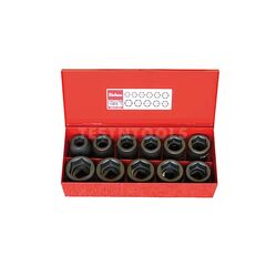 KOKEN IMPACT SOCKET SET 3/4" DRIVE 3/4" - 1.1/2" 6PT 11 PIECE 16201A