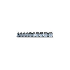 KOKEN NUT GRIP SOCKET SET ON RAIL 3/8" DRIVE 10MM - 22MM 10 PIECE RS3450M/10