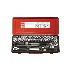 KOKEN SOCKET SET 1/2" DRIVE 3/8 - 1.1/4" & 10 - 32MM 12PT 36 PIECE 4279AM