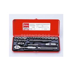 KOKEN SOCKET SET 1/4" DRIVE 3/16 - 1/2" & 4 - 13MM 6PT 25 PIECE 2201AM