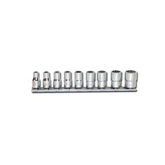 KOKEN SOCKET SET ON RAIL 1/4" DRIVE 3/16" - 1/2" 12PT 9 PIECE RS2405A/9