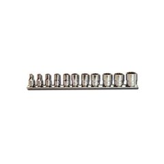KOKEN SOCKET SET ON RAIL 1/4" DRIVE 4MM - 14MM 12PT 11 PIECE RS2405M/11