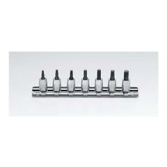 KOKEN TORX BIT SOCKET SET ON RAIL 1/4" DRIVE T10 - T40 7 PIECE RS2025/7