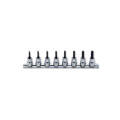KOKEN TORX BIT SOCKET SET ON RAIL 3/8" DRIVE T10 - T45 8 PIECE RS3025/8