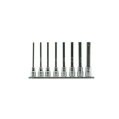 KOKEN TORX BIT SOCKET SET ON RAIL 3/8" DRIVE T20 - T55 8 PIECE RS3025/8-L100R