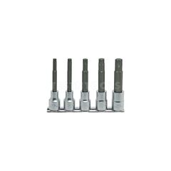 KOKEN TORX PLUS BIT SOCKET SET ON RAIL 1/2" DRIVE 40IP - 60IP 5 PIECES RS4025/5-L100IP