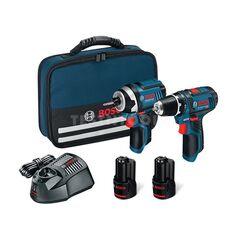 BOSCH 12V 2PC 2.0AH BRUSHED DRILL/IMPACT DRIVER COMBO KIT SCRR 0615990L1G