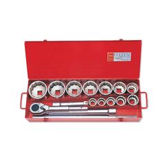 KOKEN SOCKET SET 1" DRIVE 32MM - 80MM 12PT 15 PIECE 8225M