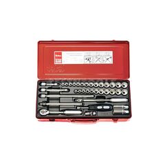 KOKEN SOCKET SET 3/8" DRIVE 5/16" - 7/8" & 9MM - 22MM 12PT 35 PIECE 3279AM