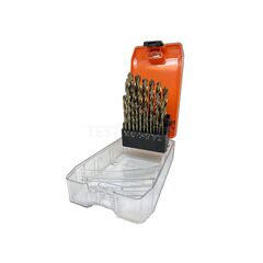 TUSK COBALT HSS DRILL BITS SET M35 1MM - 13MM X 0.5MM 25 PIECE CHSS251
