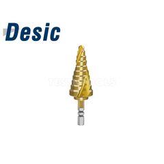 DESIC STEP DRILL SPIRAL FLUTE TIN COATED 6-25MM