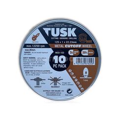 TUSK METAL CUT OFF WHEEL 105MM 10 PIECE MCO101