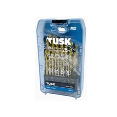 TUSK METAL DRILL BITS SET HSS 1MM - 13MM 25 PIECE MHSS25PC