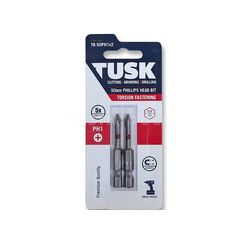 TUSK TORSION BIT 50MM X PH1 2 PIECE TB50PH1X2