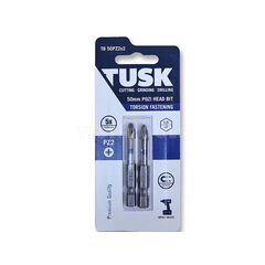 TUSK TORSION BIT 50MM X PZ2 2 PIECE TB50PZ2X2