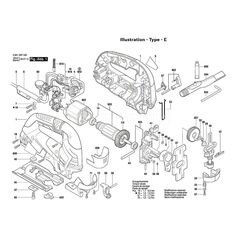 BOSCH GST75BE SPARE PART NUMBER 5 POWER SUPPLY CORD 1604460391
