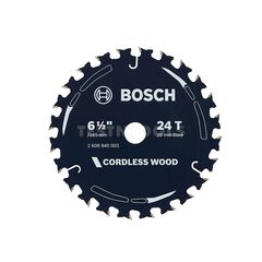 BOSCH CIRCULAR SAW BLADE FOR WOOD 165MM 6.5" 24T 2608840003