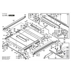 BOSCH GTS10 SPARE PART NUMBER 820 - CLAMP HANDLE 1609902076