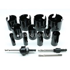 STARRETT MULTI PURPOSE TCT HOLESAW KIT FAST CUTTING 11 PIECE 19-76MM