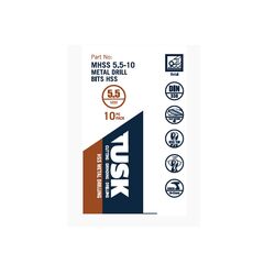 TUSK METAL DRILL BITS HSS 5.5MM 10 PIECE MHSS5.5-10