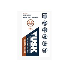 TUSK METAL DRILL BITS HSS 6.5MM 10 PIECE MHSS6.5-10