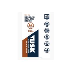 TUSK METAL DRILL BITS HSS 6MM 10 PIECE MHSS6-10