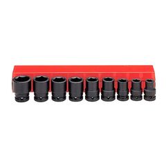 AMPRO AIR IMPACT SOCKET SET 1/2" DRIVE 3/8" - 7/8" 6PT 9 PIECE SOCS-A5610