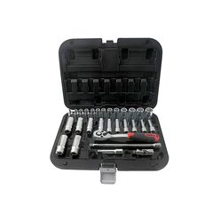 AMPRO SOCKET STANDARD AND DEEP SET 1/4" DRIVE 4MM - 14MM 6PT 29 PIECE SOCS-T46152