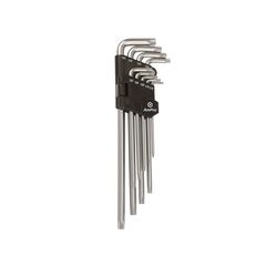 AMPRO TAMPER PROOF STAR HEX KEY SET T10 - T50 9 PIECE WREH-T22934