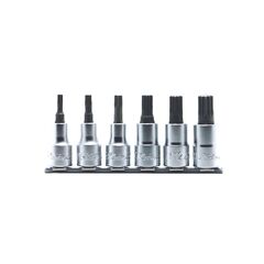 KOKEN XZN BIT SOCKET SET ON RAIL 1/2" DRIVE 6MM - 14MM 6 PIECE RS4020/6-L60