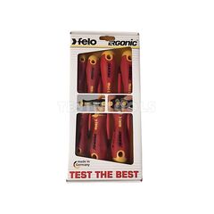FELO 413 SCREWDRIVER SET VDE 1000V FLAT POZI SQUARE 7 PACK SCR-S413S7